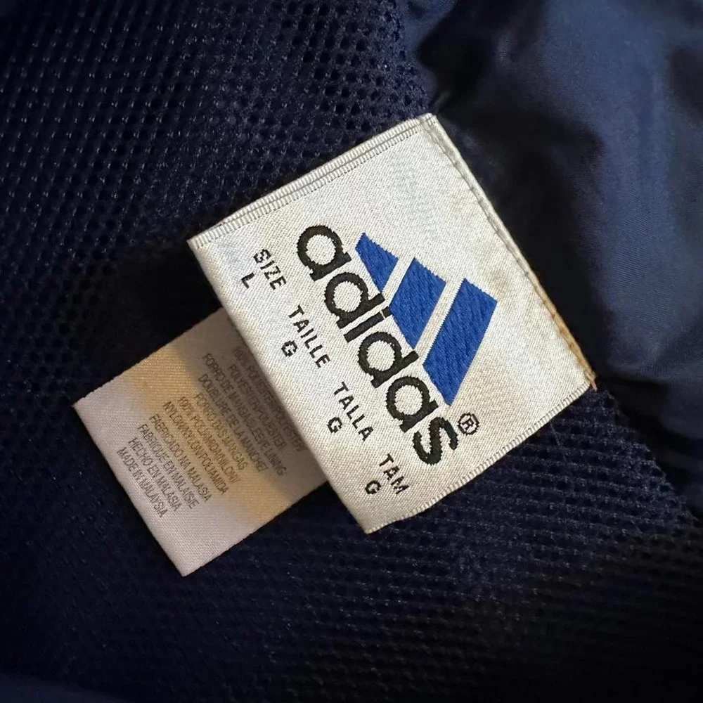 Vintage Y2K 2000 Adidas Men Burgundy Maroon‎ 3 Stripe Windbreaker Track Jacket